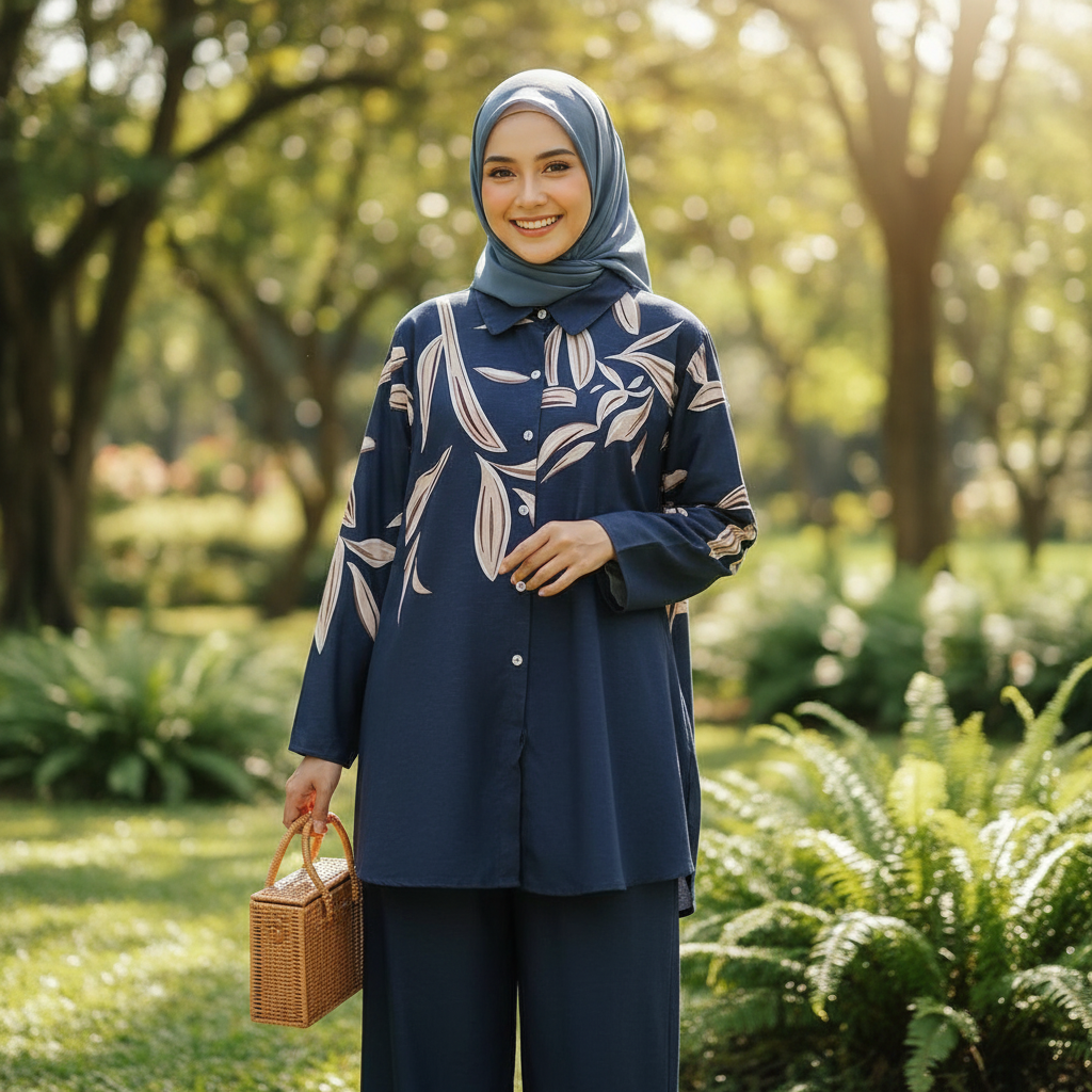 Eksklusif Women Bamboo Print Casual